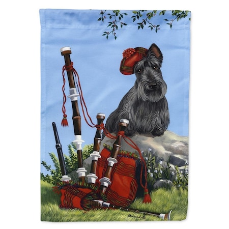 Carolines Treasures 28 x 0.01 x 40 in. Scottie Piper Canvas House Flag PPP3180CHF